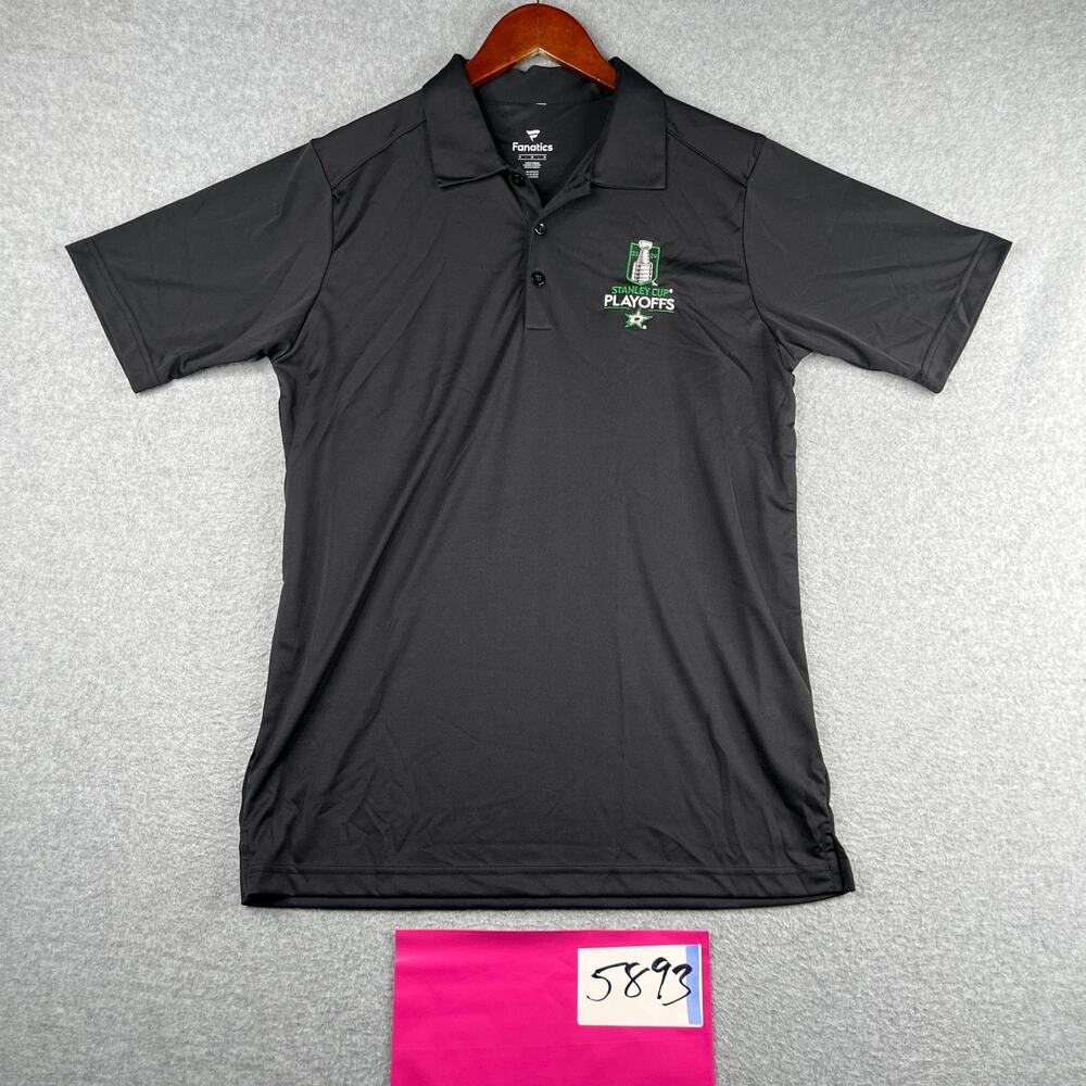 2024 Stanley Cup Playoffs Polo Shirt Medium Black Performance Stretch Fanatics